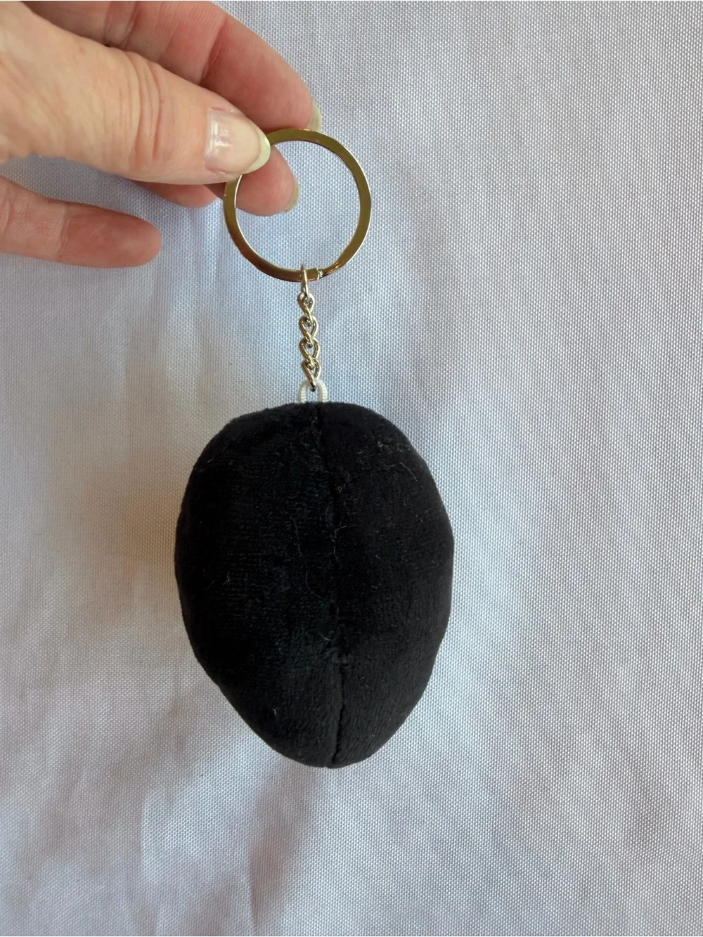 Black Alien Head Plush Keychain or Bag Charm